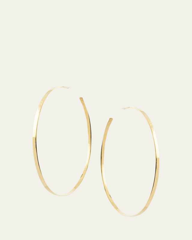 Large Sunrise Hoop Earrings in 14K Gold